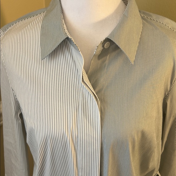 Lafayette 148 Peggy Parkside Striped Shirtdress - Picture 7 of 8